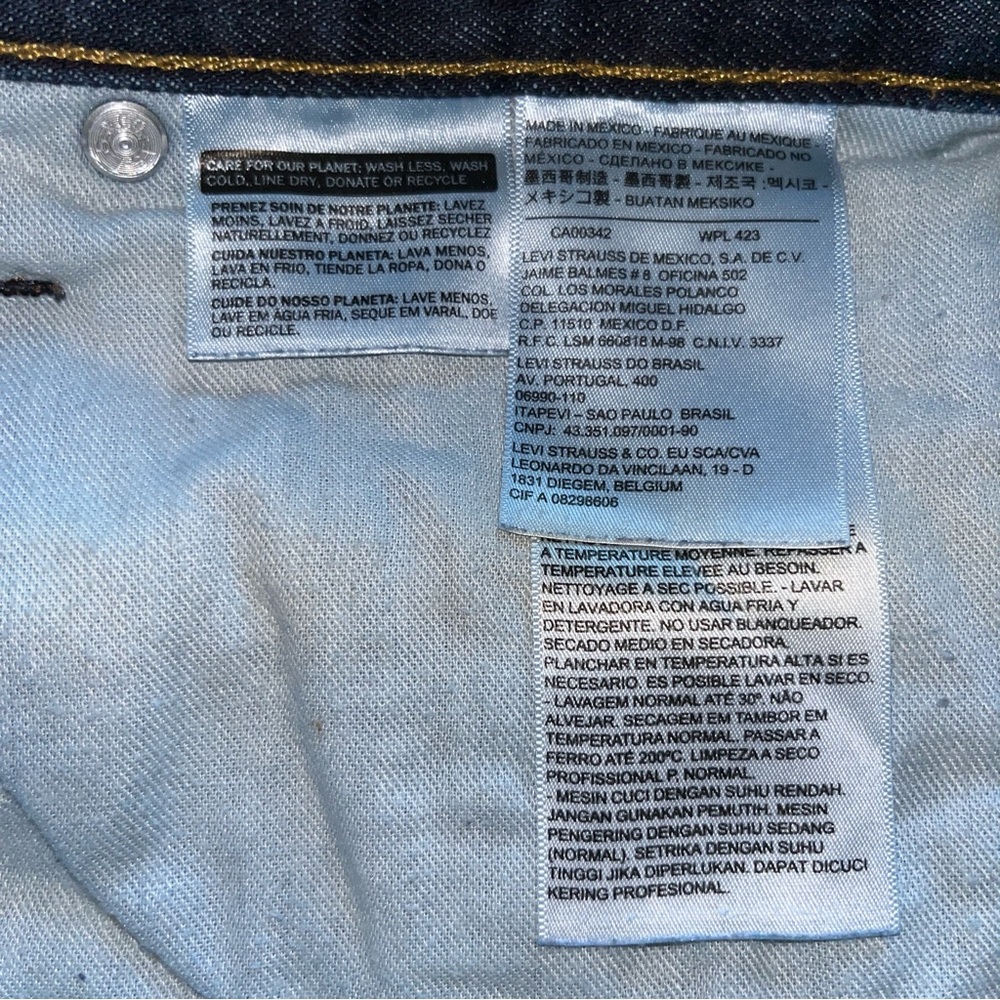 Levi's Men's Straight Jeans - Dark Blue - Picture 13 of 16